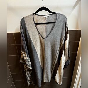 Cabi striped poncho-L